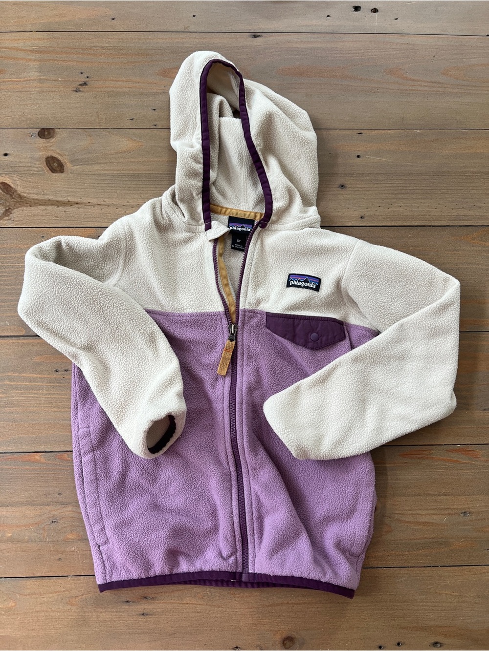 Patagonia Two-Tone Fleece Youth Girl Zip-Up - 5T